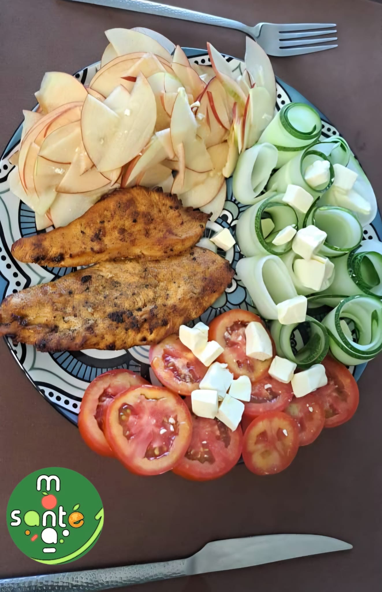 Exemple de repas équilibré préparé par un participant MONASANTE